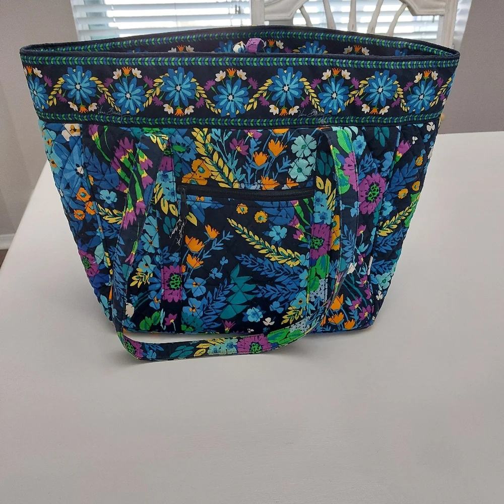 Vera Bradley Laptop Work Tote Midnight Blues NWOT - Picture 3 of 6